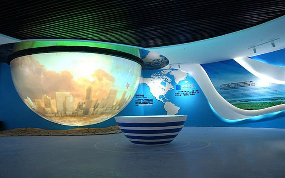 遼寧虛擬仿真展廳球幕系統展示